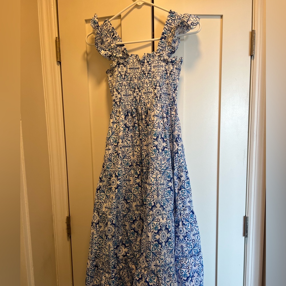 Hill House Ellie Nap Dress- Blue Mosaic - Picture 1 of 2